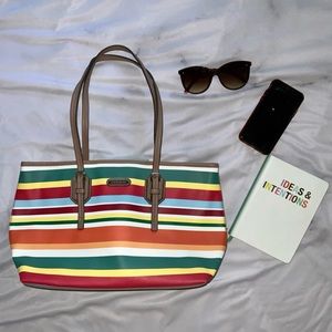 Dana Buchman Striped Tote Bag